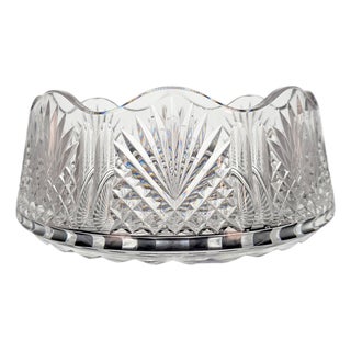Late 20th Century Signed Waterford Master Cutter Heavy Crystal Centerpiece Bowl For Sale