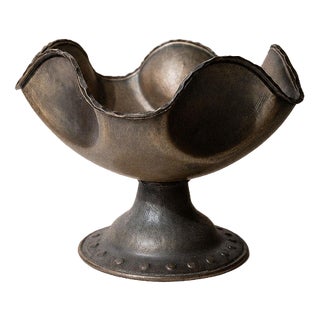 Vintage Silver-Plated Copper Bowl, 1950s For Sale