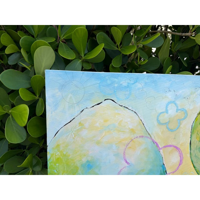 Monumental Abstract Landscape Painting by Kathleen Murphy Willer, “View Out My Studio Window” | 2019 For Sale - Image 4 of 12