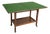 Mid-Century Card Table with Green Felt Folding Top For Sale