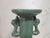 Chinese Ceramic Vase Longquan Ware Celadon Vase Hand Carved Double Dragon Ears For Sale - Image 4 of 11