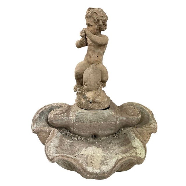Add a touch of timeless, Old-World romance to your garden or courtyard with this striking vintage cast stone fountain....