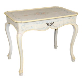 1920's Italian Paint Decorated Venetian Painted Writing Desk For Sale