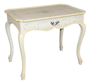1920's Italian Paint Decorated Venetian Painted Writing Desk