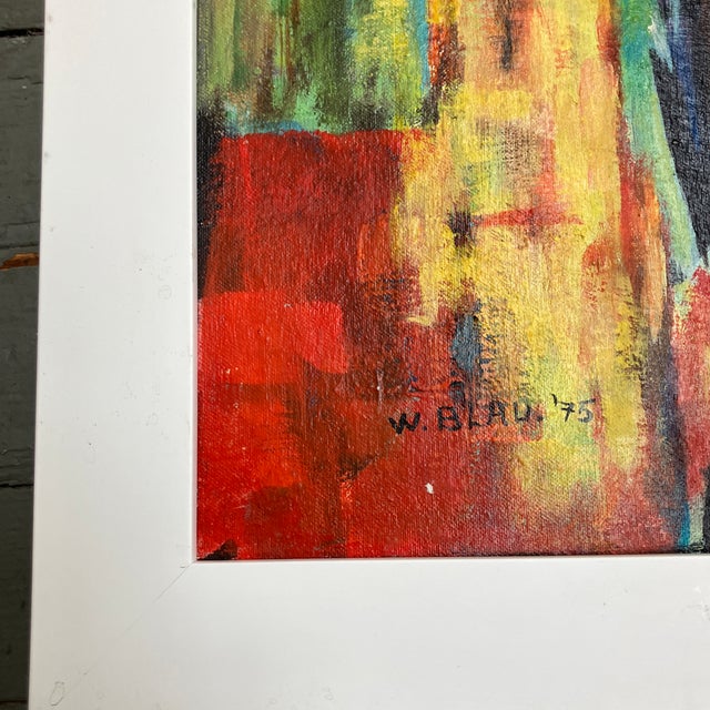 Mid-Century Modern 1970’s Original Abstract Female Figure Painting Signed For Sale - Image 3 of 6