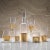 Contemporary Fez Cut Stemless Wine Glass with Gold Leaf, Set of 6 For Sale - Image 3 of 3
