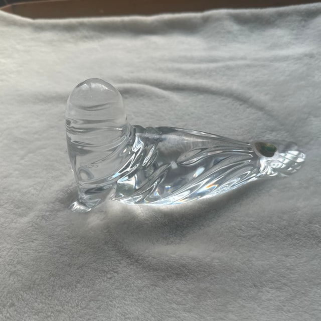 Coastal Vintage Collectable Waterford Crystal Sea Lion/Seal For Sale - Image 3 of 6