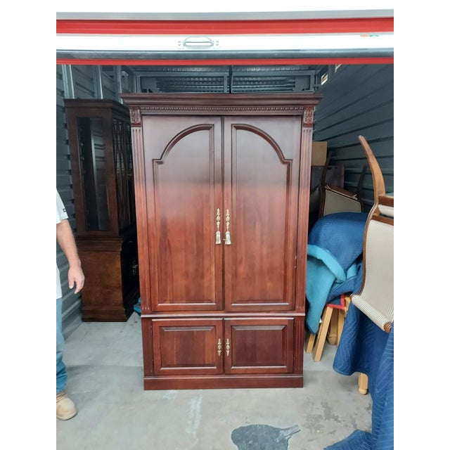 Ethan Allen Cherry Media Armoire Entertainment Center Chairish