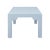 Worlds Away Matthew Izzo Home Kendall Light Blue Linen Parson Style Coffee Table For Sale - Image 4 of 9