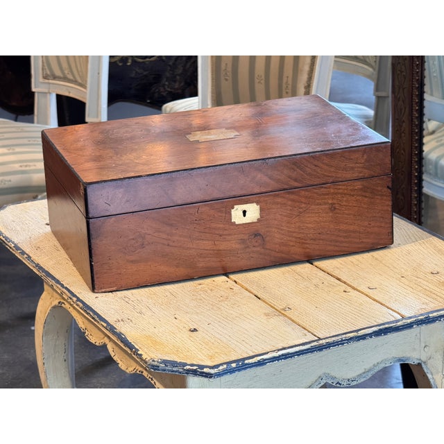 19th Century English Brass Inlaid Box For Sale - Image 4 of 7