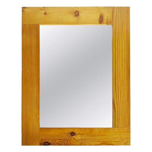 Pine Mirror in the style of Charlotte Perriand, France, 1970s For Sale - Image 9 of 9