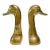 Pair of Large Mid-Century Brass Duck Head Bookends, Sarried Style, Circa 1950 For Sale