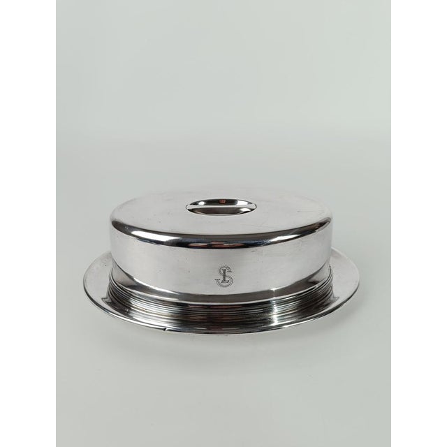 Metal Silver-Plated Cloche by Krupp Berndorf for First Class of Tirrenia Fleet, 1930s For Sale - Image 7 of 18