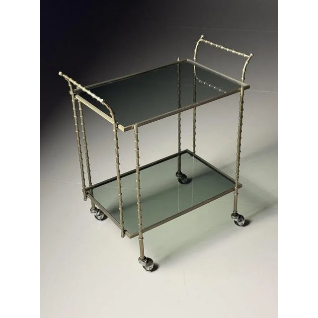 Vintage Bar Cart in Faux Bamboo, 1960s For Sale - Image 6 of 15
