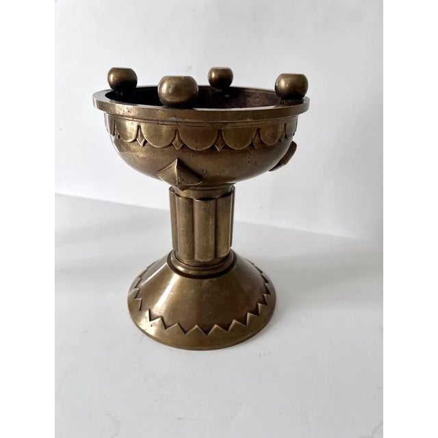 Early 20th Century Solid Brass French Architectural Element or Planter Jardinières For Sale - Image 5 of 13