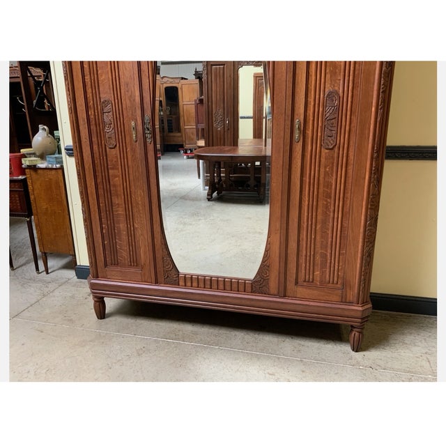 Antique Art Deco Wardrobe, 1930 For Sale - Image 11 of 12
