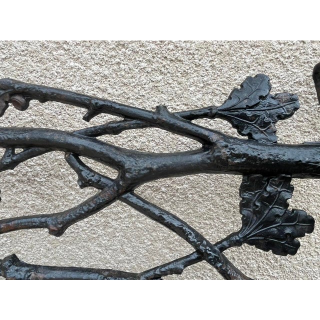 Black Bench in Cast Iron with Decor of Branches and Snakes, 1900 For Sale - Image 8 of 18