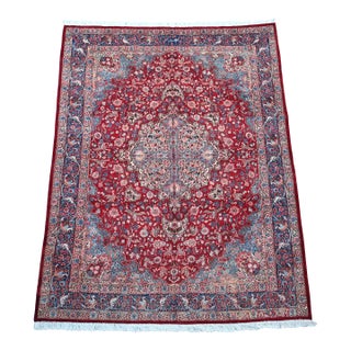 1960s Persian Tabriz Hand Knotted Rug 10x13 For Sale