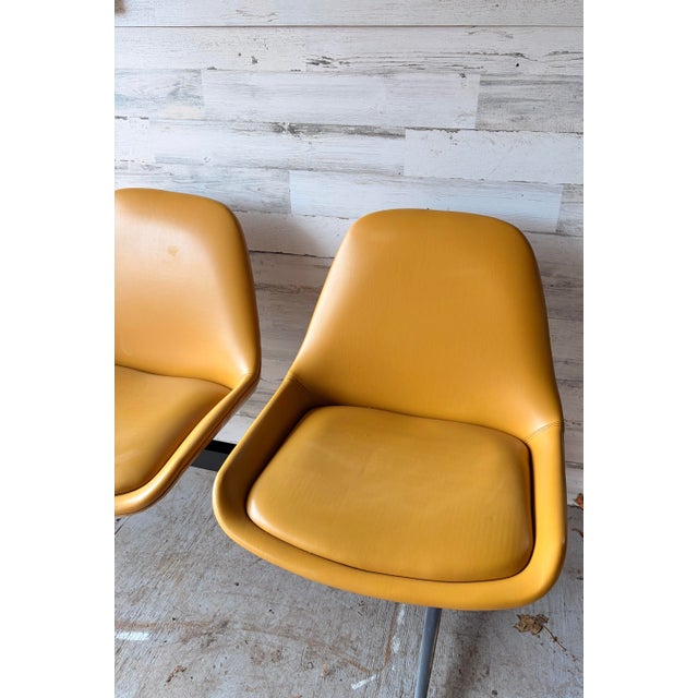 Sears, Roebuck & Compnay 1970s Tandem Mid Century Modern Mustard Bench For Sale - Image 4 of 10