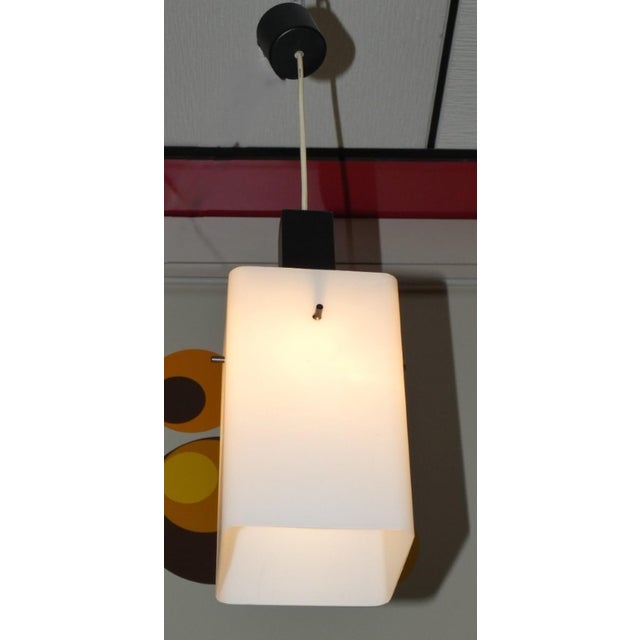 Vintage Opal Glass and Metal Pendant Lamps from Stilux Milano, 1960s, Set of 2 For Sale - Image 14 of 15