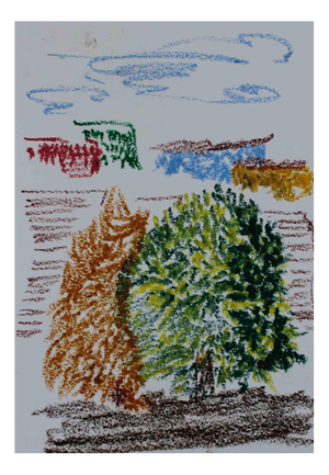 Alfredo Pizzi, Abstract 1, Pastel Drawing, 2025