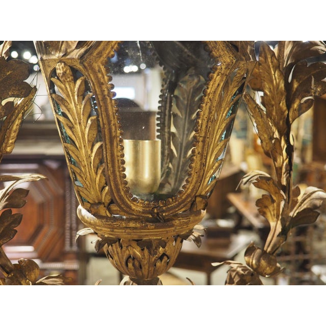 Late 18th Century Venetian Gilt Metal and Glass Lantern For Sale - Image 16 of 18