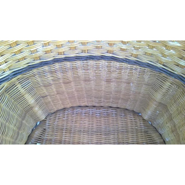 Rattan & Wicker Armchair, 1970s For Sale - Image 9 of 12