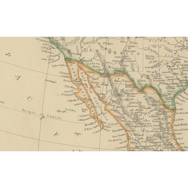 Antique Map of North America, 1860 For Sale - Image 10 of 12