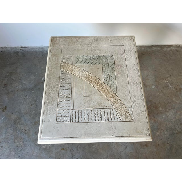 Postmodern J Berdou Art Handmade Side Table For Sale - Image 3 of 11