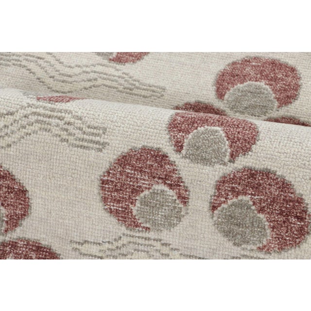 Rug & Kilim's Distressed Runner Rug, Gray and Red Chintamani Patterns For Sale In New York - Image 6 of 7