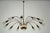 Metal Large Mid-Century Italian Sputnik Brass Chandelier with Satin Glass, 1950s For Sale - Image 7 of 17