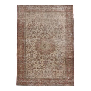 Mid 20th Century Distressed Vintage Persian Rug, 8'5 X 12'1 For Sale