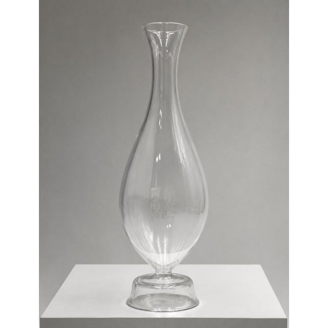 Aldo Cibic for Paola C Pims Signed Italian Blown Glass Bottle Vase For Sale - Image 4 of 11