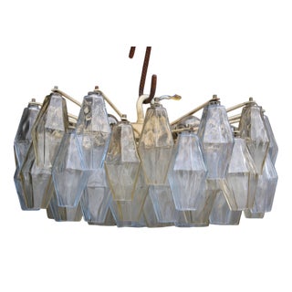 Chandelier by Carlo Scarpa for Venini Poliedro, 1950s For Sale