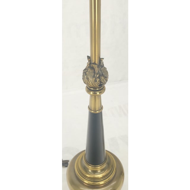 Pair of Mid Century Modern Brass Vase Shape Table Lamps Stiffel MINT!