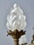 Metal Representative Bronze Chandelier with Alabaster Bowl and Flamed Shades For Sale - Image 7 of 11