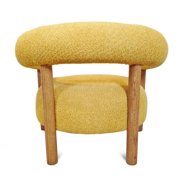 2020s Mustard U Back Accent Chair For Sale - Image 5 of 5