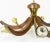 Wood Max Sauze Lightolier Brass & Walnut Mid Century Chandelier For Sale - Image 7 of 12