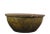 Tan Large Vintage Glazed Earthenware Planter With Hand Painted Mystic Birds and Plants For Sale - Image 8 of 8