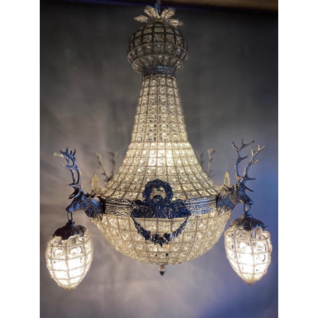 1980s French Louis XVI Charcoal Bronze Chandeliers - Pair For Sale - Image 16 of 18