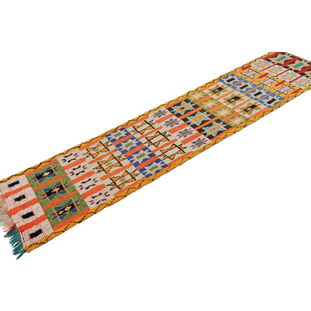 Rug & Kilim Vintage Moroccan Runner With Polychromatic Geometric Patterns, From Rug & Kilim For Sale - Image 4 of 7