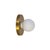 Globe Sconce Brushed Brass, 3 Inch Glass Globe, by Research.Lighting, Modern, Minimal For Sale - Image 4 of 6