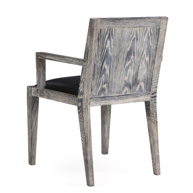 1970s A Set of Four French Cerused Oak Armchairs, C. 1975. For Sale - Image 5 of 6