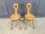 Unique brutalist hand crafted dining chairs. Sturdy frames with a nice rustic design. Made from stained oak. 1960s -...