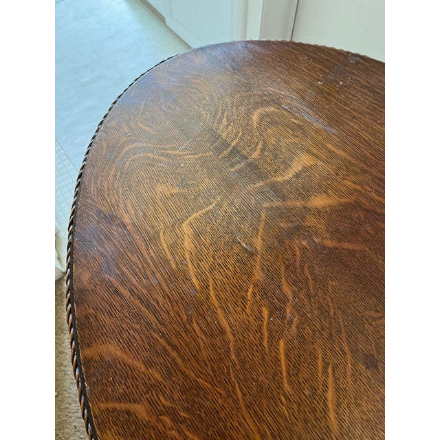 Vintage Haywood Wakefield Wicker and Oak Desk/Library Table With Drawer For Sale In Detroit - Image 6 of 10