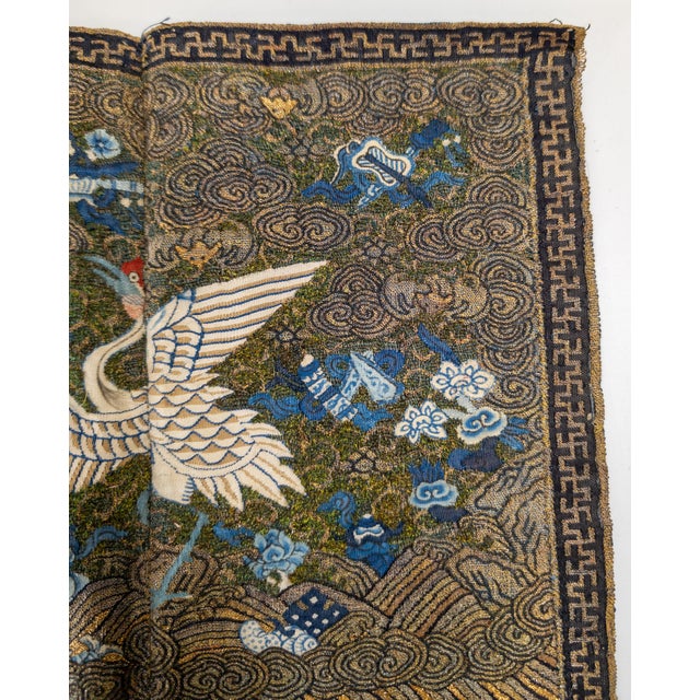 18th Century Pair of Chinese Silk Embroidered Mandarin Rank Badges in Kesi Embroidery For Sale - Image 10 of 18