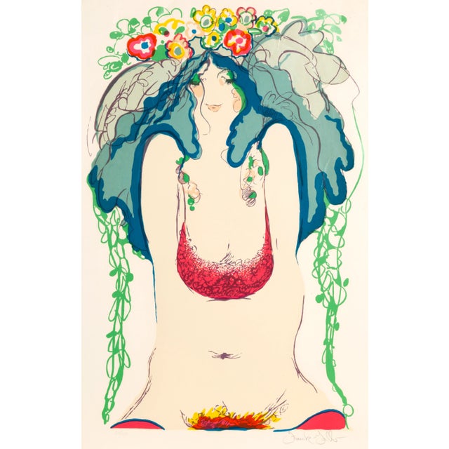 Flowers in Her Hair Frank Gallo American (1933) Screenprint, signed and numbered in pencil Edition of 214/250 Size: 38 x...