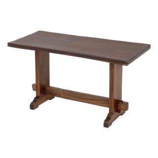 Baroque Style Walnut Trestle Table, 19th Century For Sale