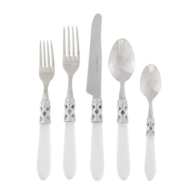 VIETRI Aladdin Brilliant Flatware Clear Five-Piece Place Setting For Sale - Image 11 of 11