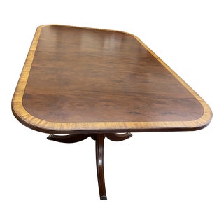 Ethan Allen Mahogany Double Pedestal Abbott Dining Table For Sale